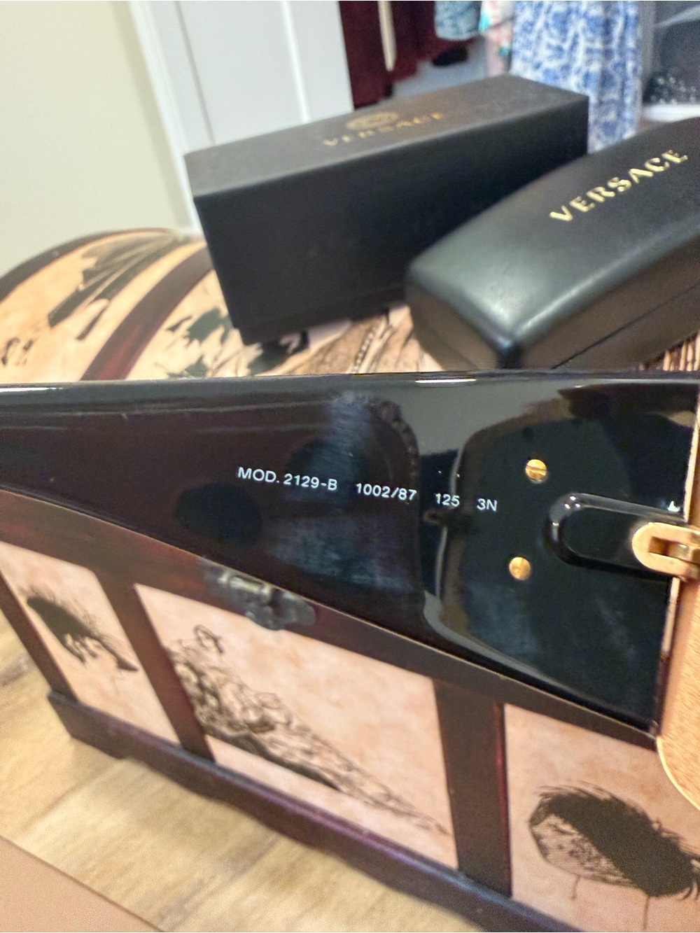 Versace Black and Gold Women’s Sunglasses - Picture 5 of 10